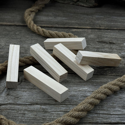 Set of 6 Linden Wood Carving Blanks, 10 x 2 x 2 cm (3.94 x 0.79 x 0.79 in)