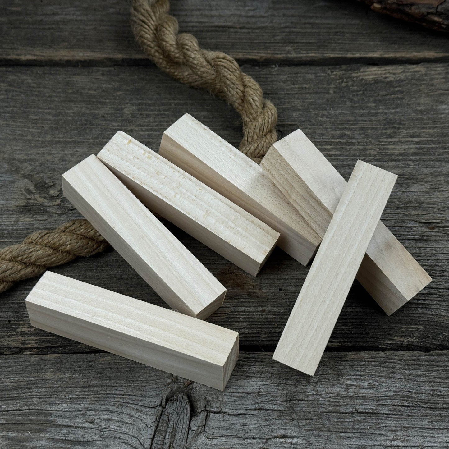 Set of 6 Linden Wood Carving Blanks, 10 x 2 x 2 cm (3.94 x 0.79 x 0.79 in)