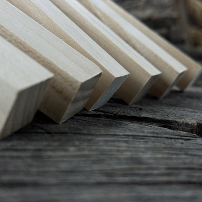 Set of 6 Linden Wood Carving Blanks, 10 x 2 x 2 cm (3.94 x 0.79 x 0.79 in)