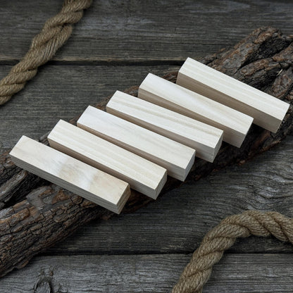 Set of 6 Linden Wood Carving Blanks, 10 x 2 x 2 cm (3.94 x 0.79 x 0.79 in)