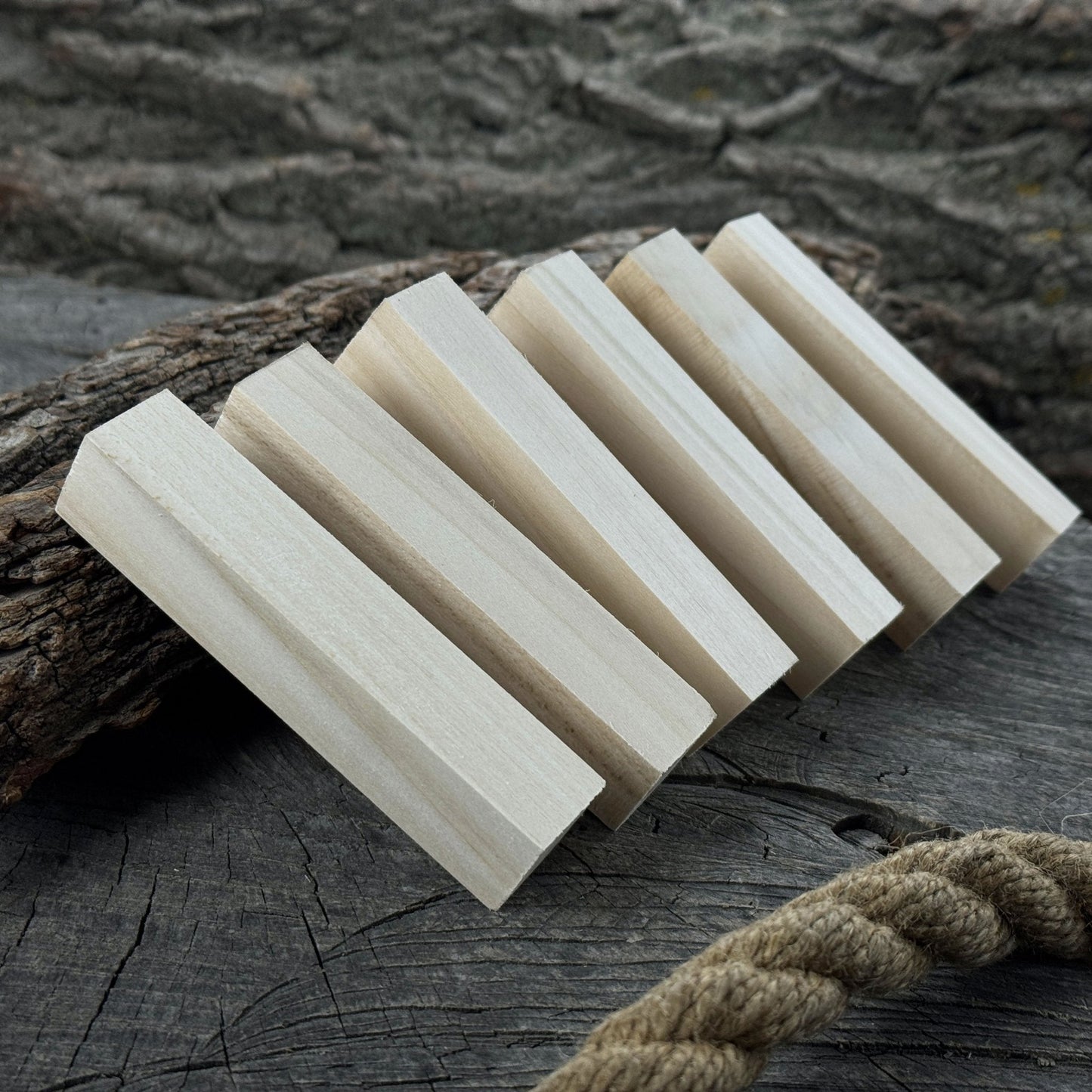 Set of 6 Linden Wood Carving Blanks, 10 x 2 x 2 cm (3.94 x 0.79 x 0.79 in)
