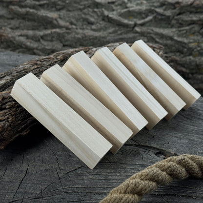 Set of 6 Linden Wood Carving Blanks, 10 x 2 x 2 cm (3.94 x 0.79 x 0.79 in)