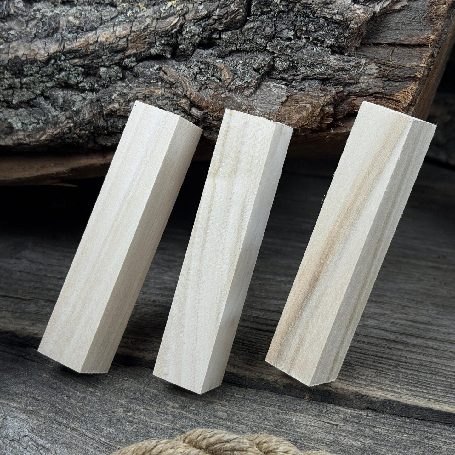 Set of 6 Linden Wood Carving Blanks, 10 x 2 x 2 cm (3.94 x 0.79 x 0.79 in)