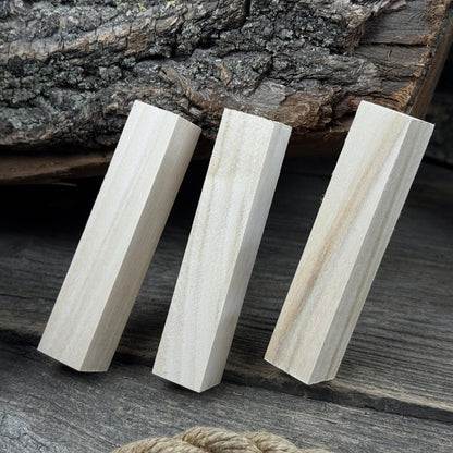 Set of 6 Linden Wood Carving Blanks, 10 x 2 x 2 cm (3.94 x 0.79 x 0.79 in)
