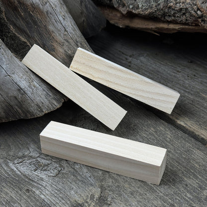 Set of 6 Linden Wood Carving Blanks, 10 x 2 x 2 cm (3.94 x 0.79 x 0.79 in)