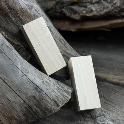 Set of 6 Linden Wood Carving Blanks, 5 × 2 × 2 cm (1.97 × 0.79 × 0.79 in)