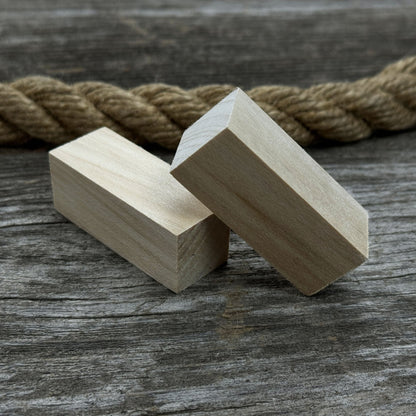 Set of 6 Linden Wood Carving Blanks, 5 × 2 × 2 cm (1.97 × 0.79 × 0.79 in)