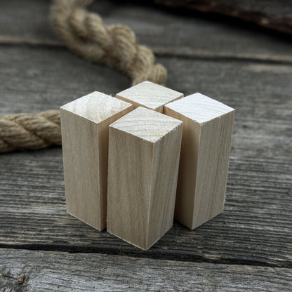 Set of 6 Linden Wood Carving Blanks, 5 × 2 × 2 cm (1.97 × 0.79 × 0.79 in)