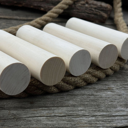 Set of 6 Round Linden Wood Carving Blanks