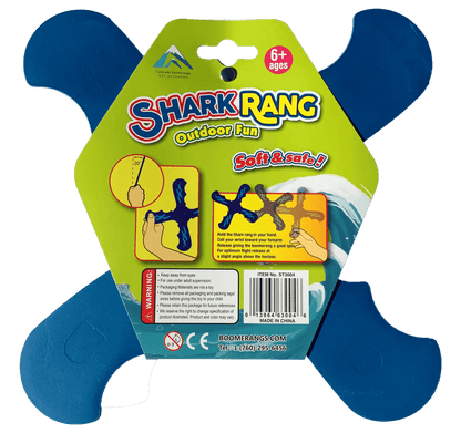 Shark Rang Boomerangs - Retail Boomerang Pack - Soft and Safe boomerangs for kids