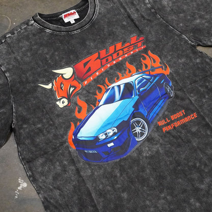 Vintage Acid Wash 250GSM Nissan Skyline GT-R Heavy Cotton Pre Shrunk T Shirt