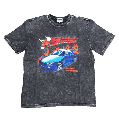 Vintage Acid Wash 250GSM Nissan Skyline GT-R Heavy Cotton Pre Shrunk T Shirt