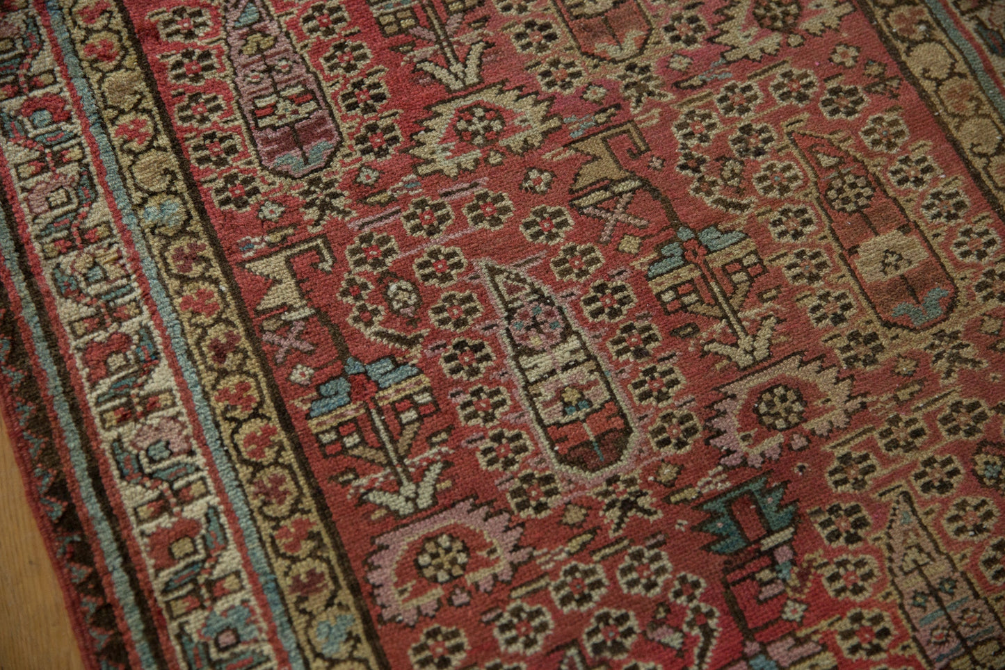 3x14.5 Vintage Distressed Fragment Malayer Rug Runner