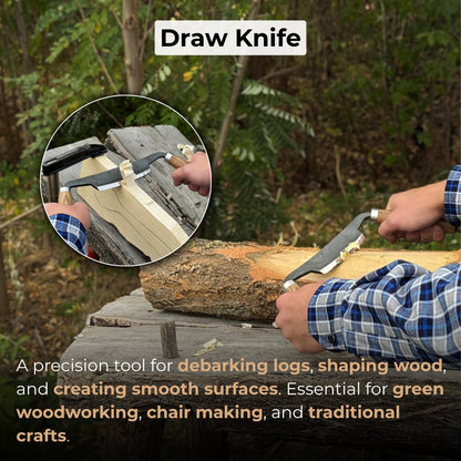 Small Curved Drawknife (Push/Pull), 10.5 cm (4.13 inches)