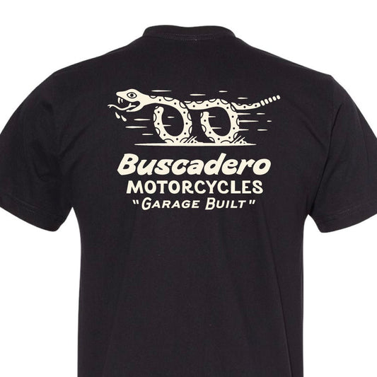 'Snake on Wheels' Black Lightweight Soft Tee