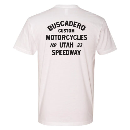 'Speedway' White Lightweight Soft Tee
