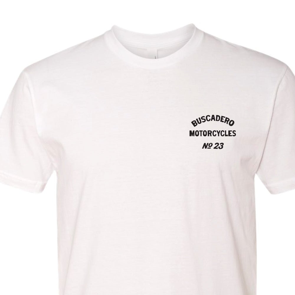 'Speedway' White Lightweight Soft Tee