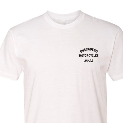 'Speedway' White Lightweight Soft Tee