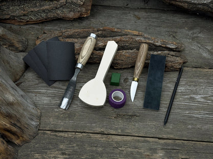 Spoon Carving Kit – All-in-One Whittling Starter Set for Beginners, Adults & Kids
