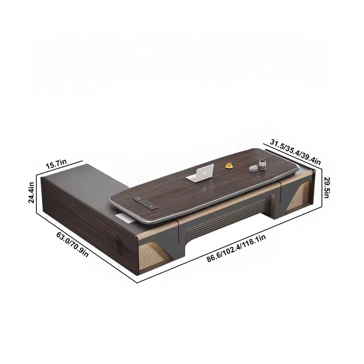 Stellan · Modern L-Shaped Executive Desk