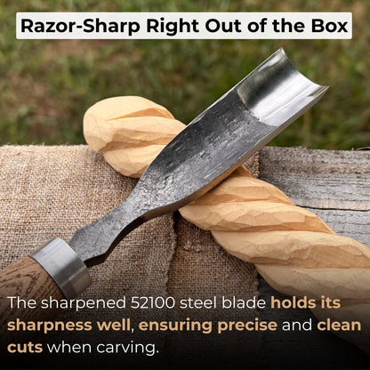Straight Gouge (Rounded Chisel), 10 - 45 mm (0.4 - 1.8 inches)