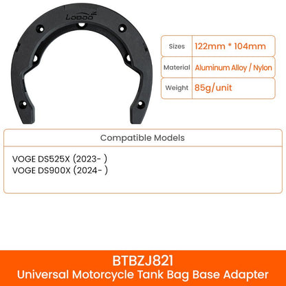 LOBOO BTB15BK Motorcycle Tank Bag – Magnetic Mount, Waterproof, Compact Design