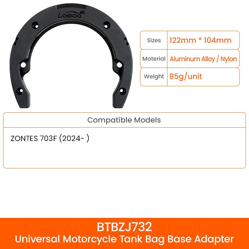 LOBOO BTB15BK Motorcycle Tank Bag – Magnetic Mount, Waterproof, Compact Design