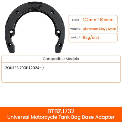 LOBOO BTB15BK Motorcycle Tank Bag – Magnetic Mount, Waterproof, Compact Design