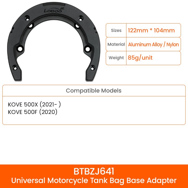 LOBOO BTB15BK Motorcycle Tank Bag – Magnetic Mount, Waterproof, Compact Design
