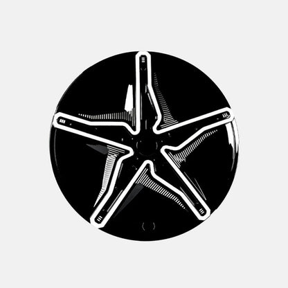 Starfish Style ABS Hubcaps for Model 3/Y | 18"/19" | 4-Piece Set | 2 Colors | Full Edge Coverage | Snap-On Install