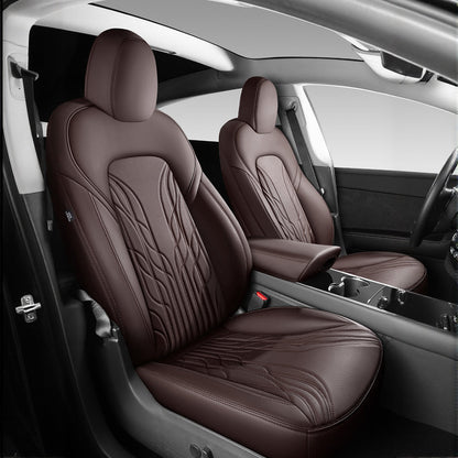 TESERY Nappa Leather Seat Covers for Model 3 Highland & Model Y Juniper
