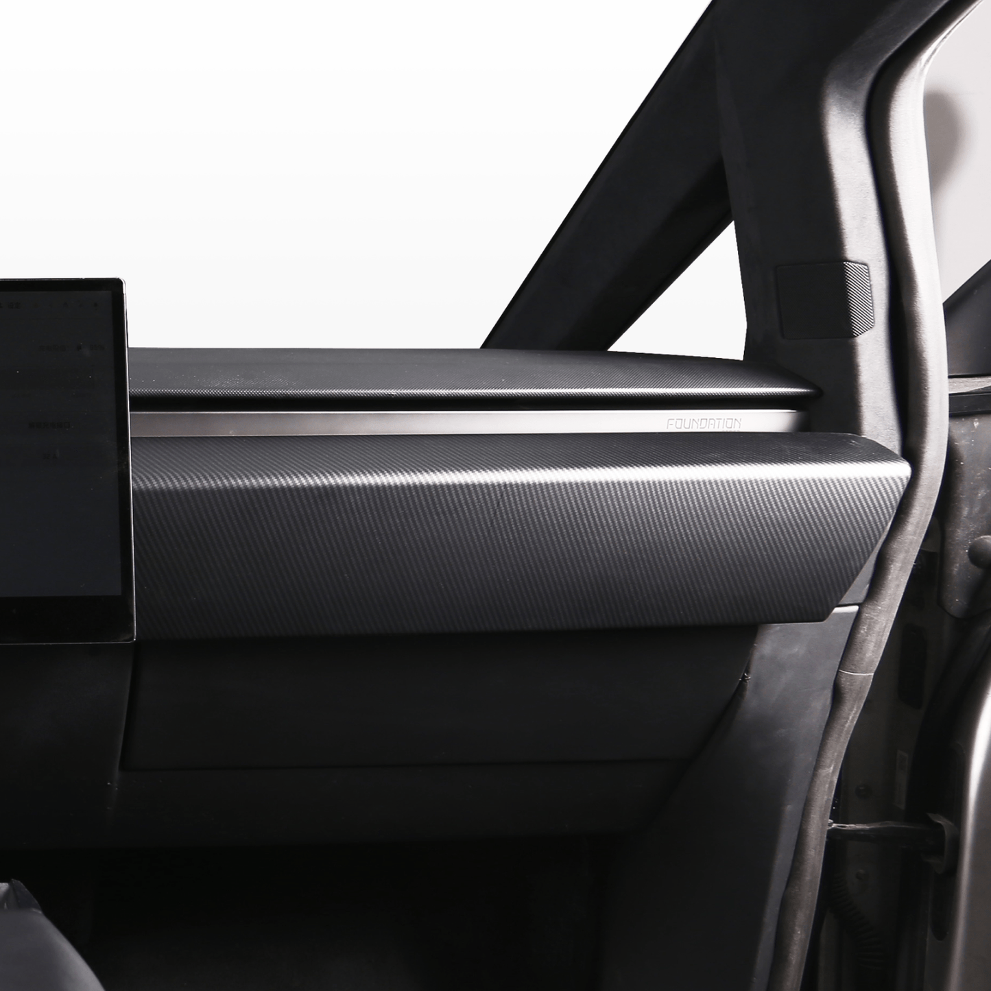 [Carbon Fiber Pattern ABS] Dashboard Cover For Cybertruck (2 PCS)