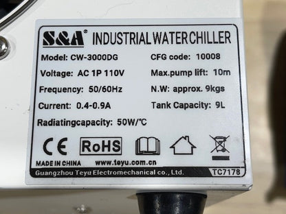 CW-3000 Water Chiller for PwnCNC Spindle Kits & Systems