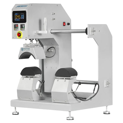TITAN Double Station Dual Heat Pneumatic Dual Heat Cap & Label Combo Heat Press