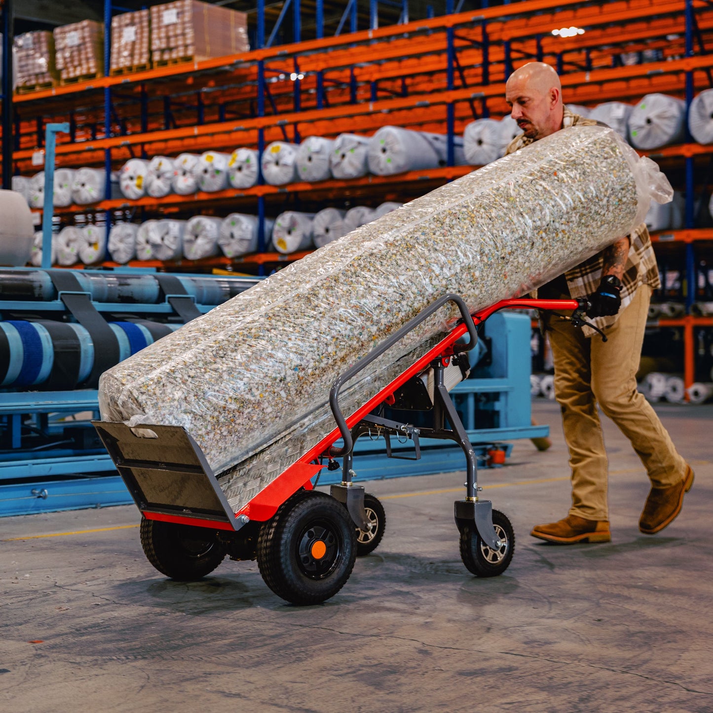 Electric Dolly Cart Hand Truck 570 lbs Capacity for Warehouses Shops & Material Handling