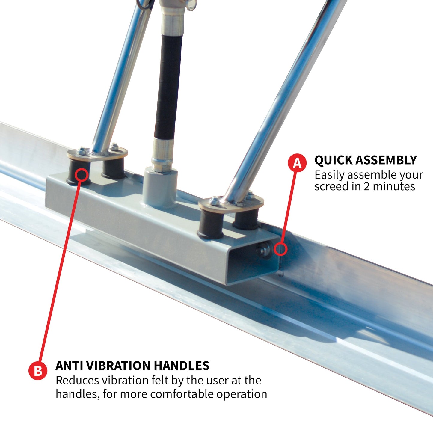 Tomahawk Power Screed Single Aluminum Blade Bundle (Choose 4ft, 6ft, 8ft, 10ft, 12ft, 14ft)