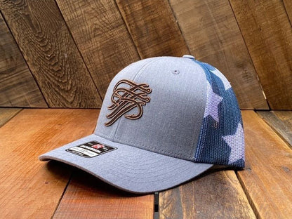 TTP Heather Grey/ USA Mesh Leather Cut Out