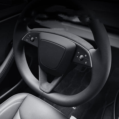 Alcantara Steering Wheel Panel for Model 3 Highland / Y Juniper | 2 Options