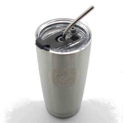16 oz Insulated Tumbler with Stainless Straw