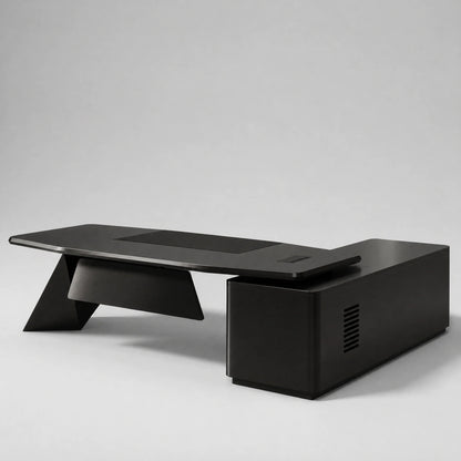Turing · White L-Shaped Executive Desk