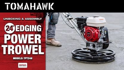 24" Concrete Power Trowel Edger 6HP Kohler Float Pan Blade Screed Finishing Tool
