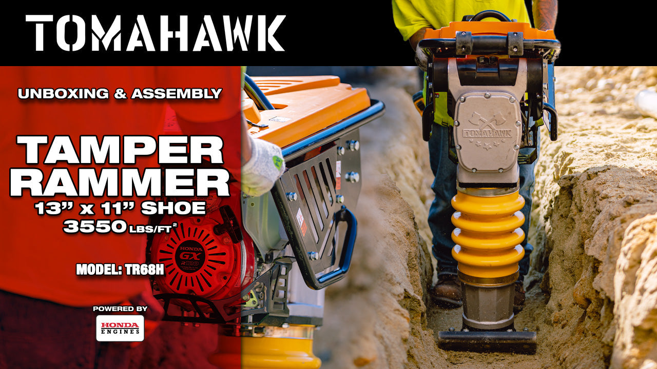 Transport Wheel Kit for 10" Tamper Shoe for Tomahawk Tamping Rammer