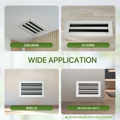 Aluminum Black Linear Slot Diffuser 12x6 (Duct Opening) - Modern Air Vent Cover