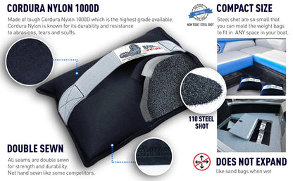 10 50LB Steel Shot Ballast Bags (Bundle & Save)