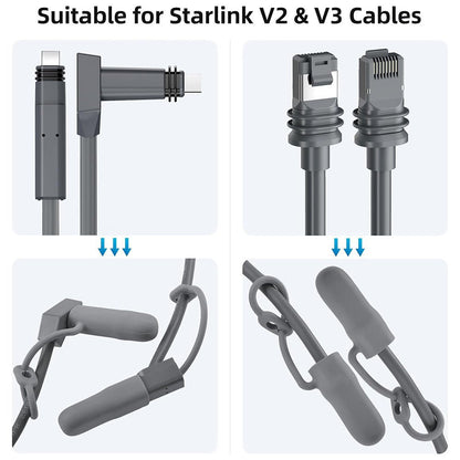 Starlink Cable End Caps Waterproof Silicone | Gen 3 & Gen 2 Protection (2-Pack)