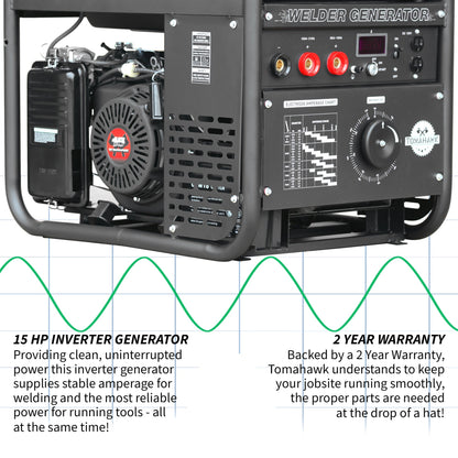 PRE ORDER: 210 Amp Engine Driven Welder Generator 2000 Watt 15 HP Gas Powered