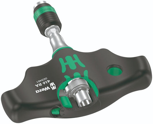 Wera 416 RA Ratcheting T-Handle Screwdriver With Rapidaptor 05023461001