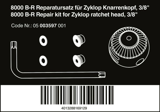 Wera 8000 B-R Zyklop Socket Wrench Repair Kit 3/8" 05003597001