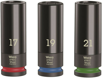 Wera 8790 Wheel Impaktor C Set 1 Socket Set 3 Piece 1/2" Drive 05004595001
