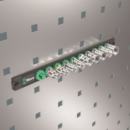 Wera B Zyklop Magnetic Rail Socket Set 3/8" Drive 9 Pieces SAE 05005450001
